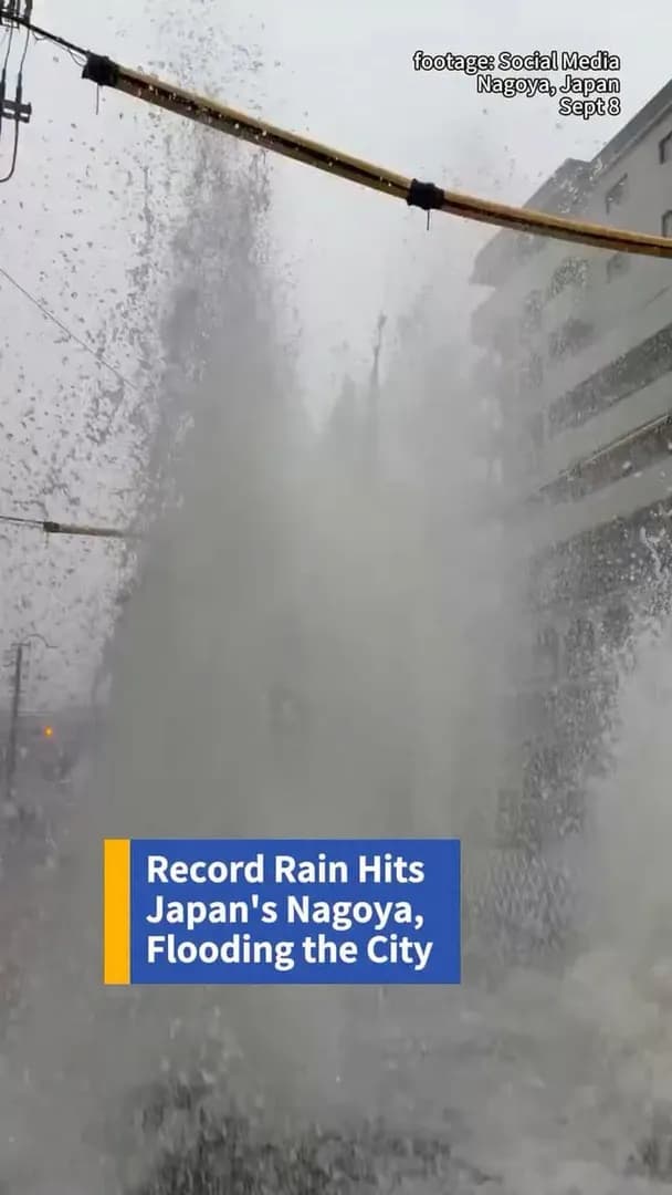 Torrential rain pounded Japan's Tokai region, including Aichi and Gifu prefectures.