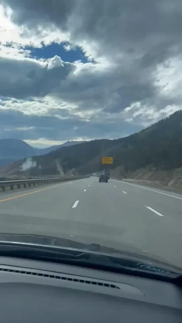 A truck uses the Emergency Runaway Vehicle ramp in Colorado