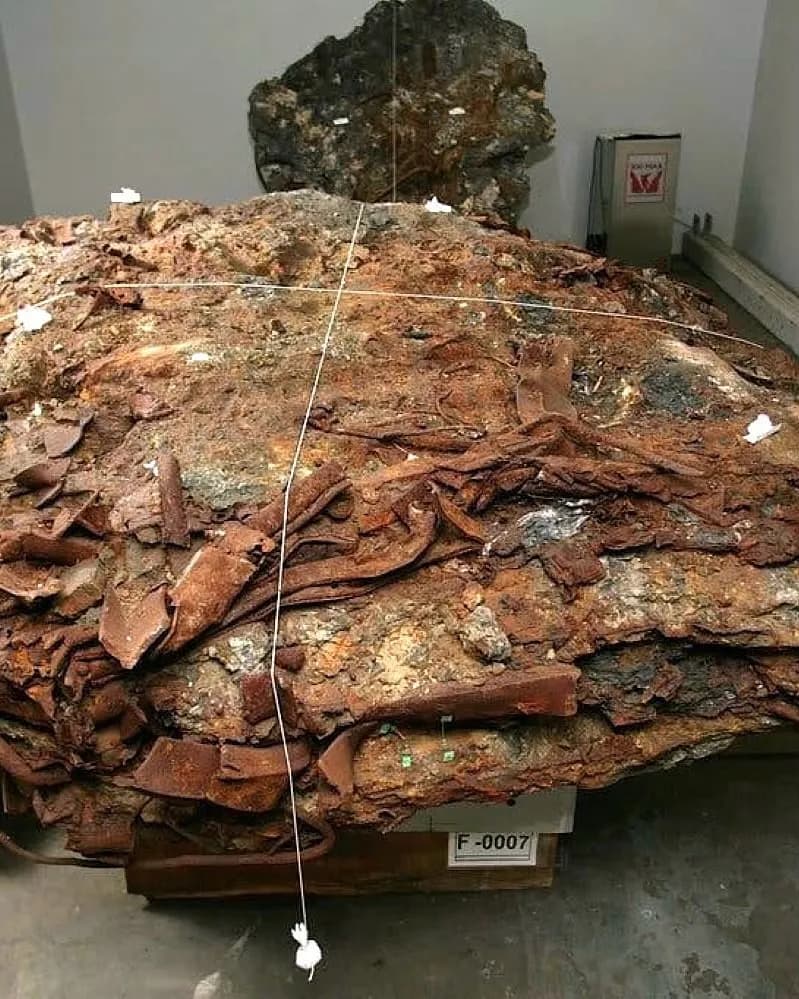 The Meteor" โ several floors of the World Trade Center fused into a single dense mass during the 9/11 collapse.