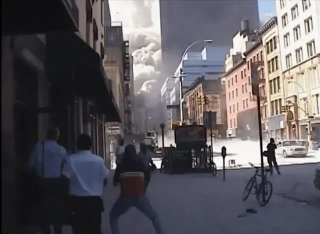 Today marks 25 years since the attacks of 9/11, to remember that day, here is footage of the moment a NY shop owner saved a woman’s life by getting her into his shop to avoid the dust from the collaps