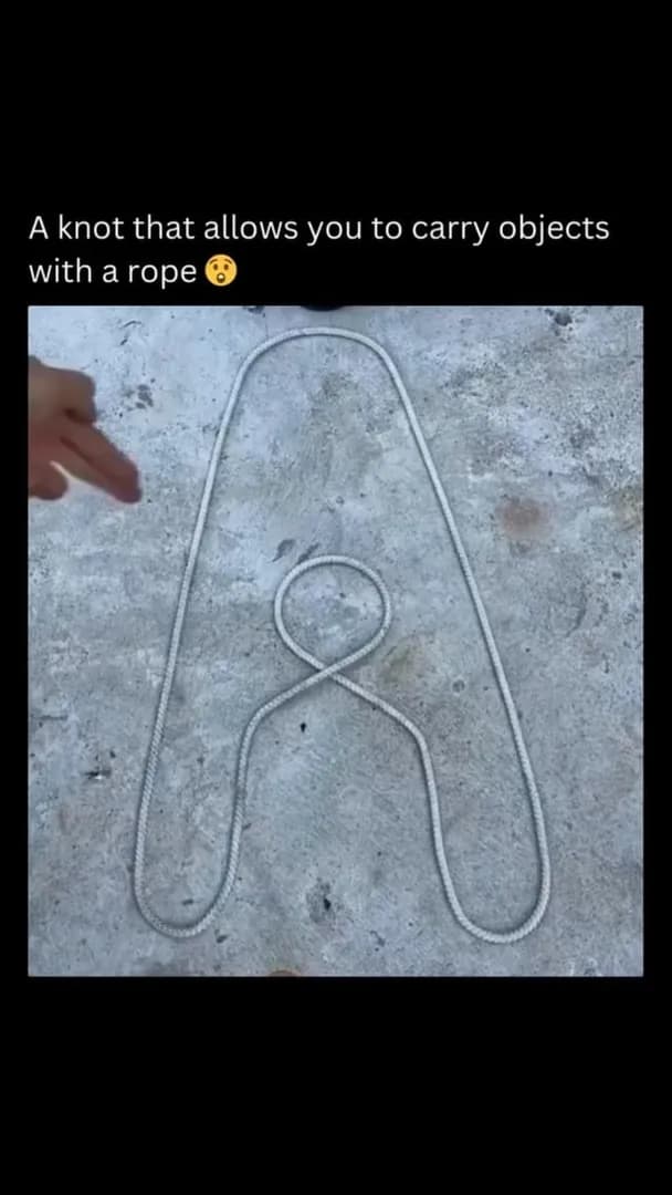 A knot that allows you to carry objects with a rope ๐ฎ