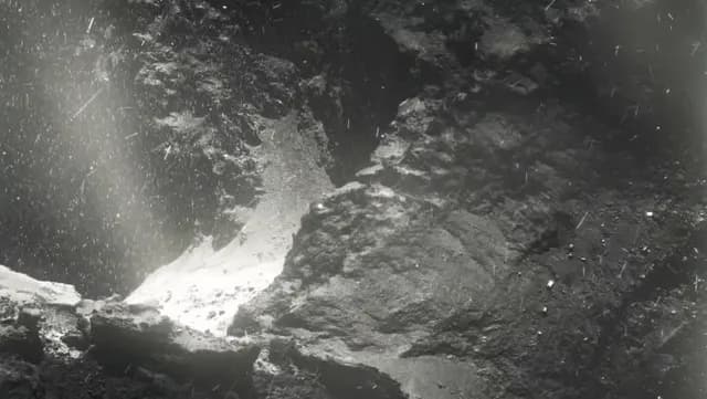 Otherworldly photographs taken over 2 years by the Rosetta spacecraft while orbiting comet Churyumov-Gerasimenko (67p) - 250,000,000 miles (400,000,000 km) from Earth