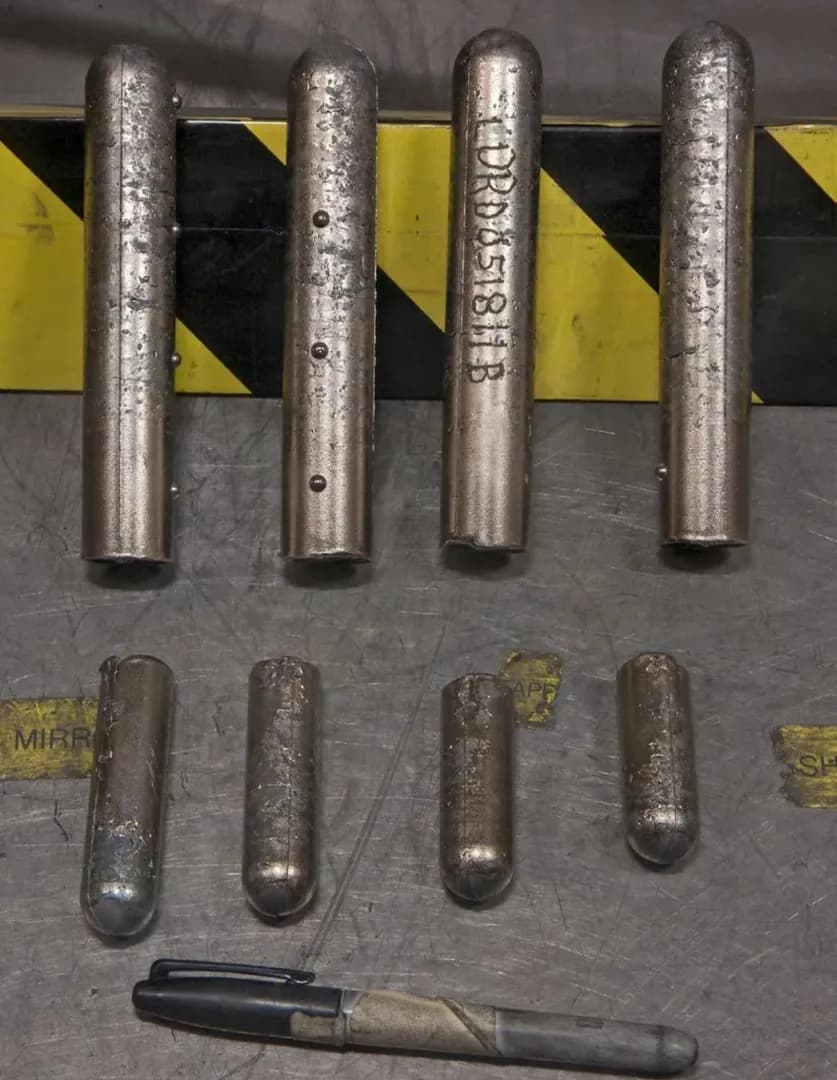 8 Rods of Pu-239 (~6kg), enough for criticality if they touched, taken by Los Alamos workers to 'show off' production amounts to management