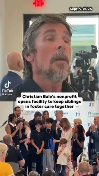 Christian Bale spent roughly 17 years fighting to make this happen. This week, his foster-care village opened in Palmdale, California: 12 homes built specifically to help keep siblings together when t