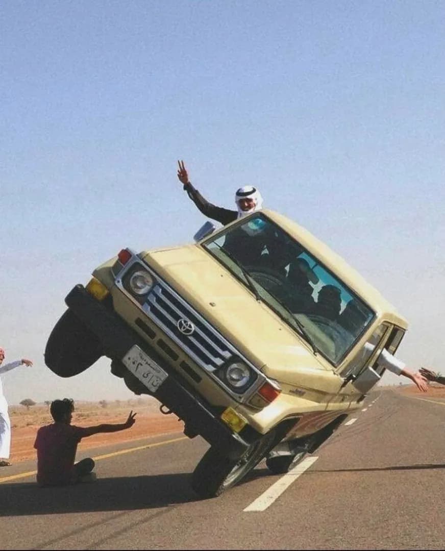 photos of Saudi Arabia’s early 2000s illegal drifting culture
