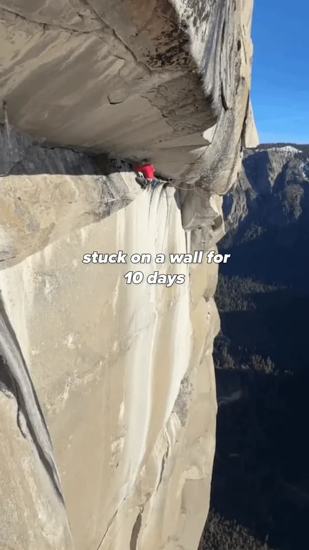 Sasha DiGiulian was the first female to ever ascend El Cap platinum wall (she was also stuck for 10 days)