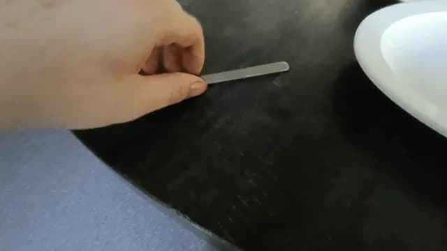 Spinning a knife