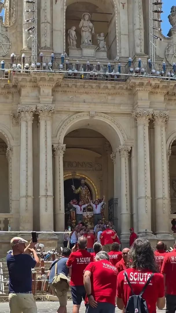 This is what a traditional patron saint festival in Sicily looks like