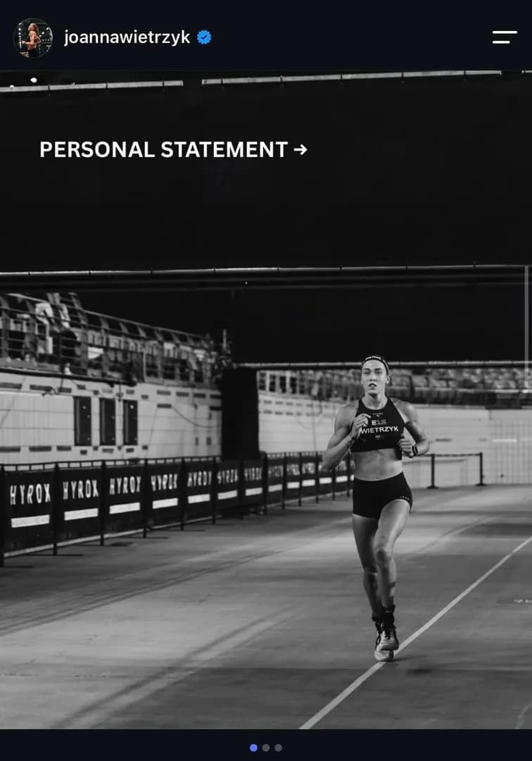 Joanna Wietrzyk (HYROX fecal incontinence girl) apologies only 7 hours after losing PUMA clothing line sponsorship