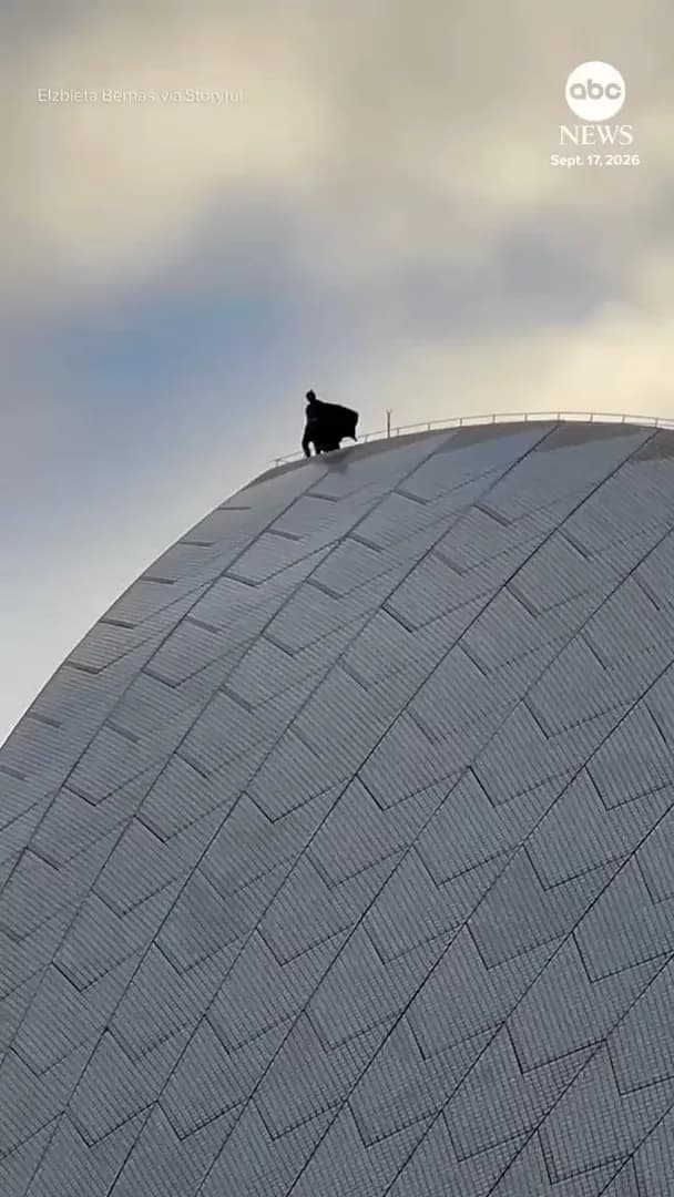 Sydney briefly looked like Gotham when Batman appeared on top of the Opera House ahead of Batman Day.
