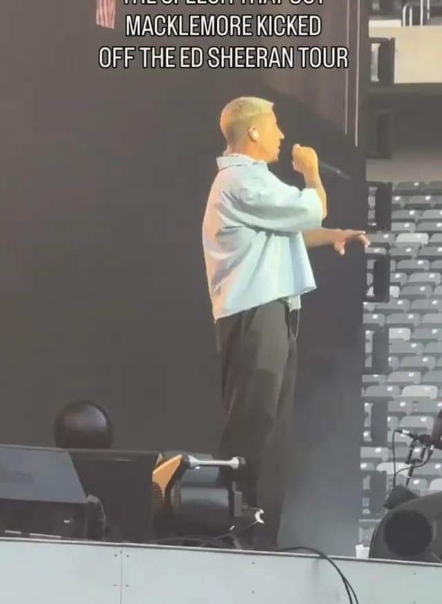 The speech that got Macklemore kicked off the Ed Sheeran world tour