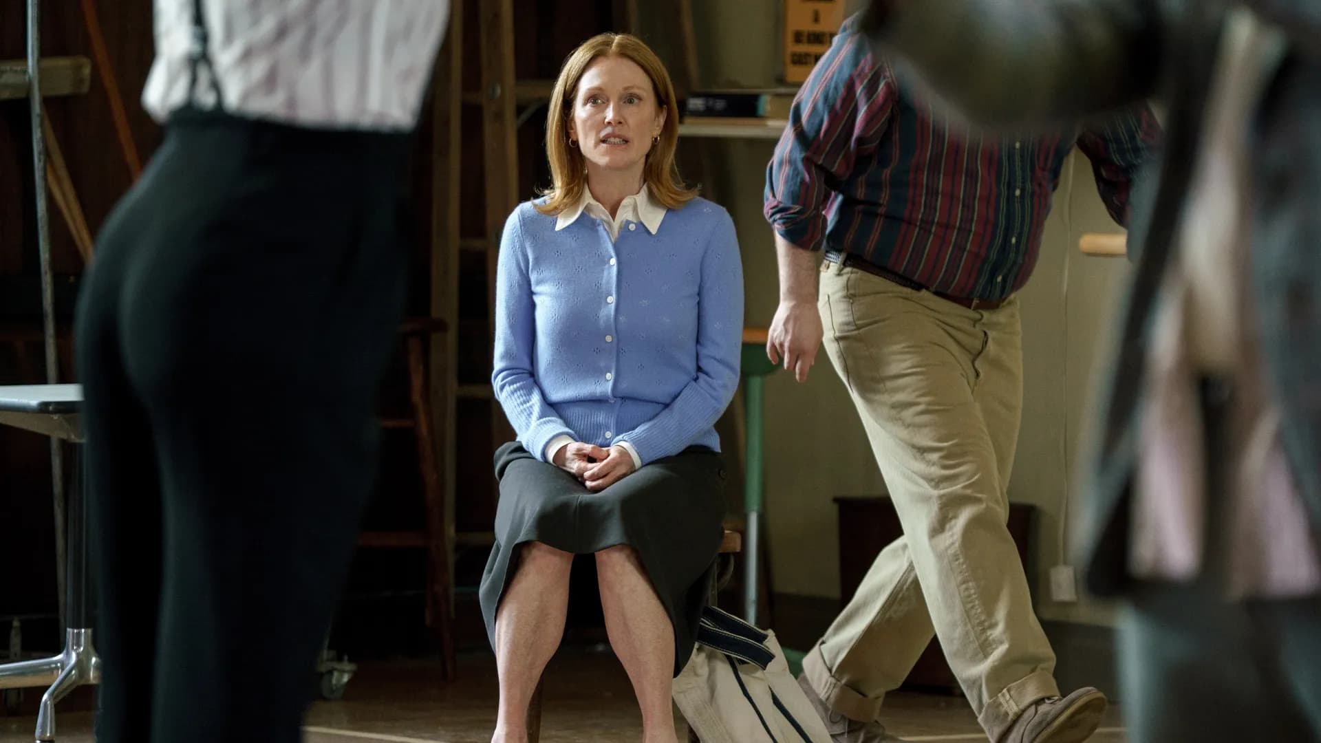 'The Debut' review: Julianne Moore becomes an Oscar contender with Jesse Eisenberg's outrageous theater farce